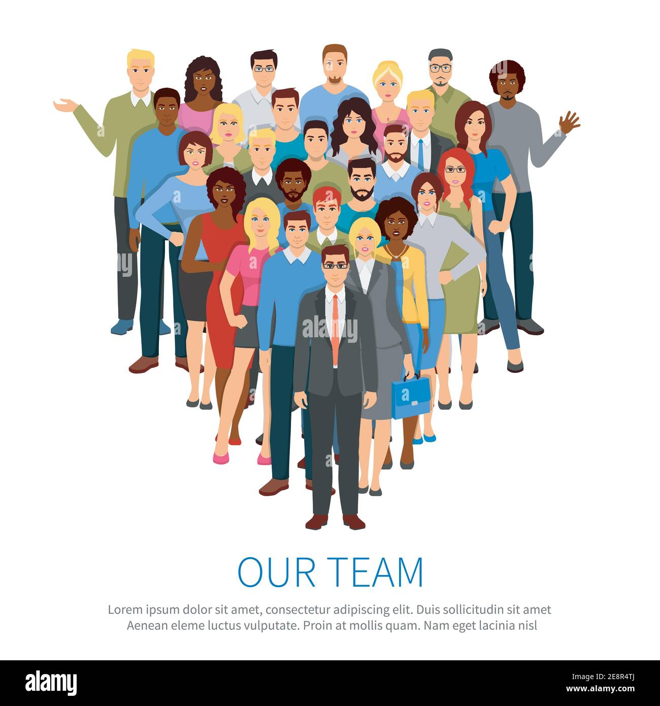 Illustration of business team